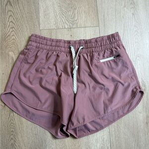 Vuori Rose Mauve Athletic Drawstring Shorts